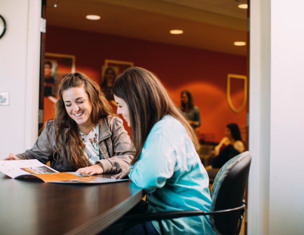 Doane students studying