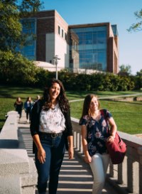 students walking