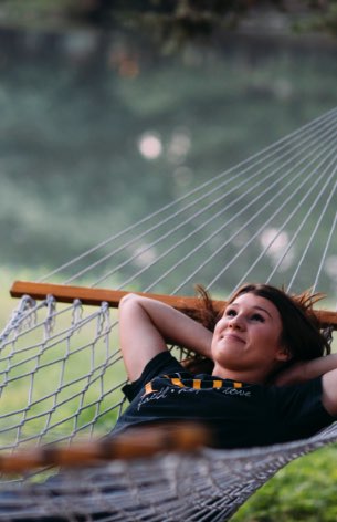 Student in Hammock