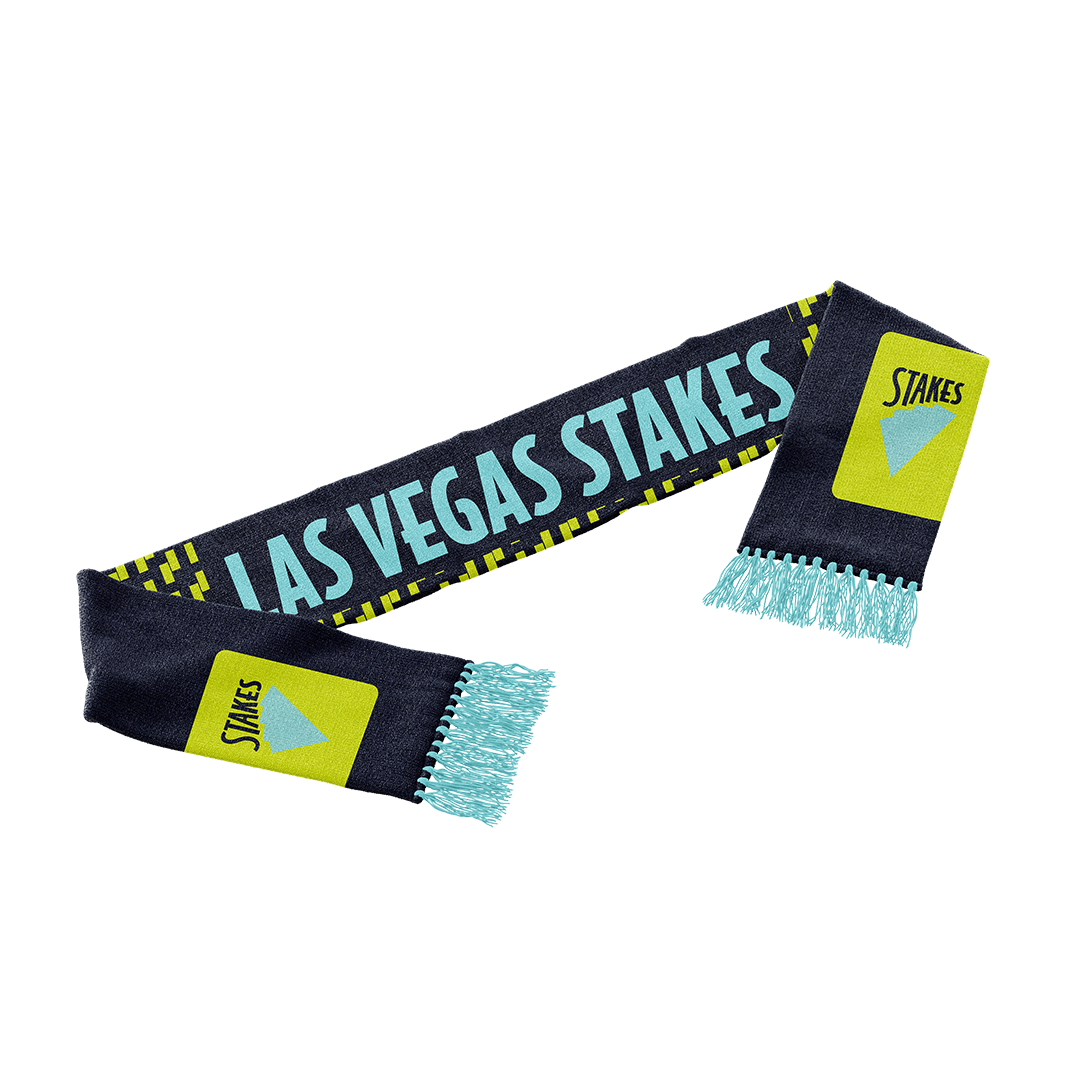 Las Vegas Stakes themed scarf.