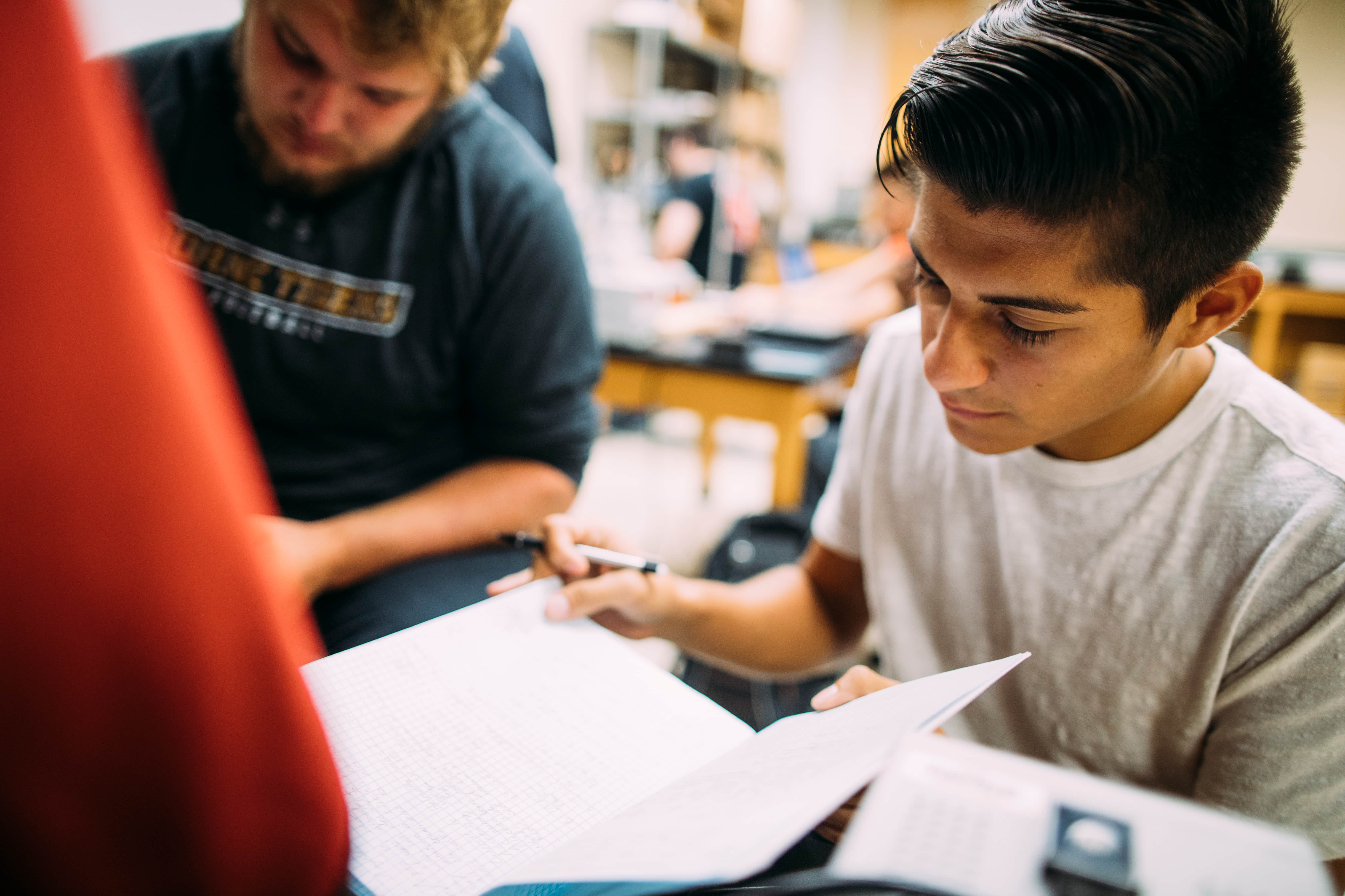 Doane students studying.