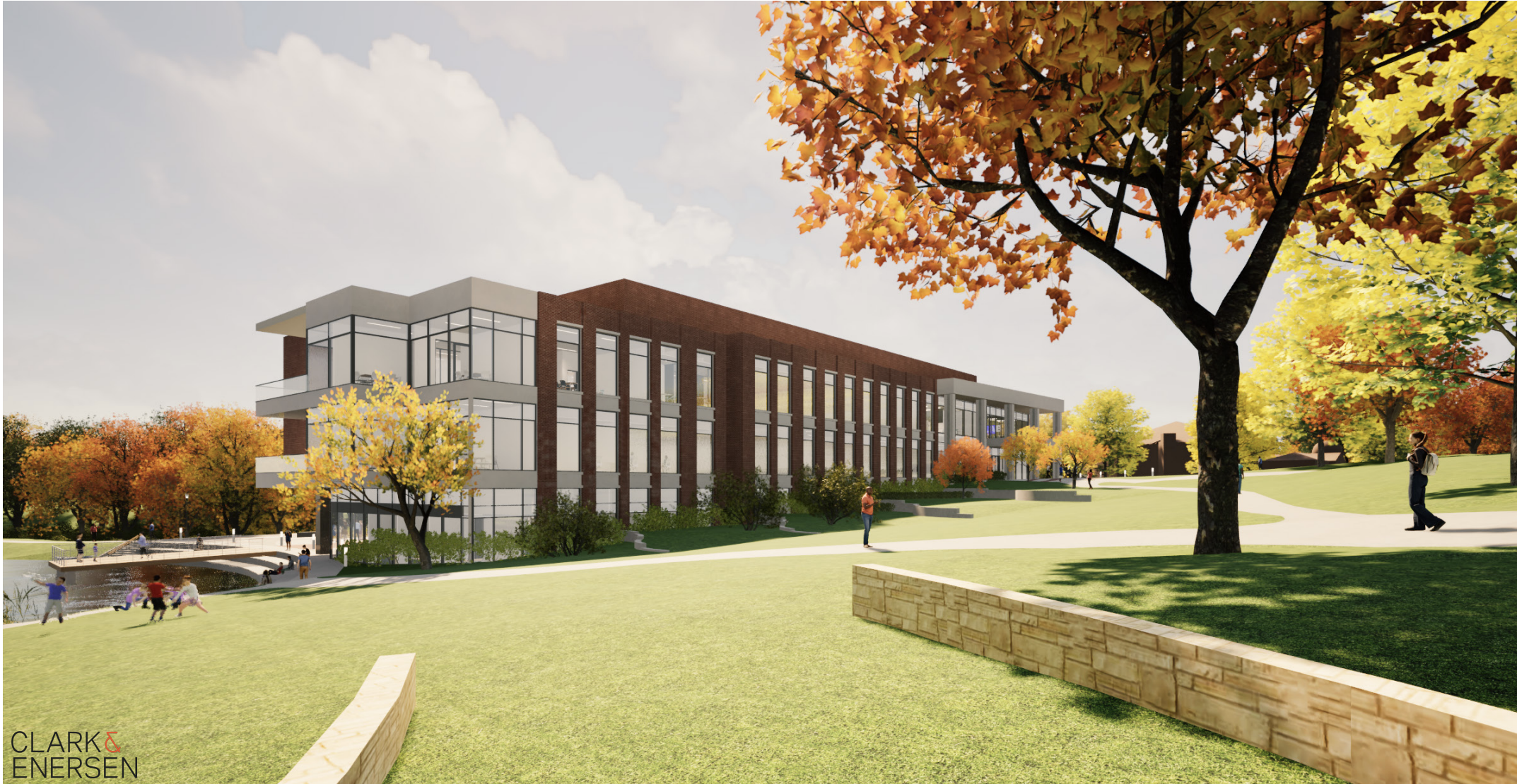 Northeast exterior of new academic building