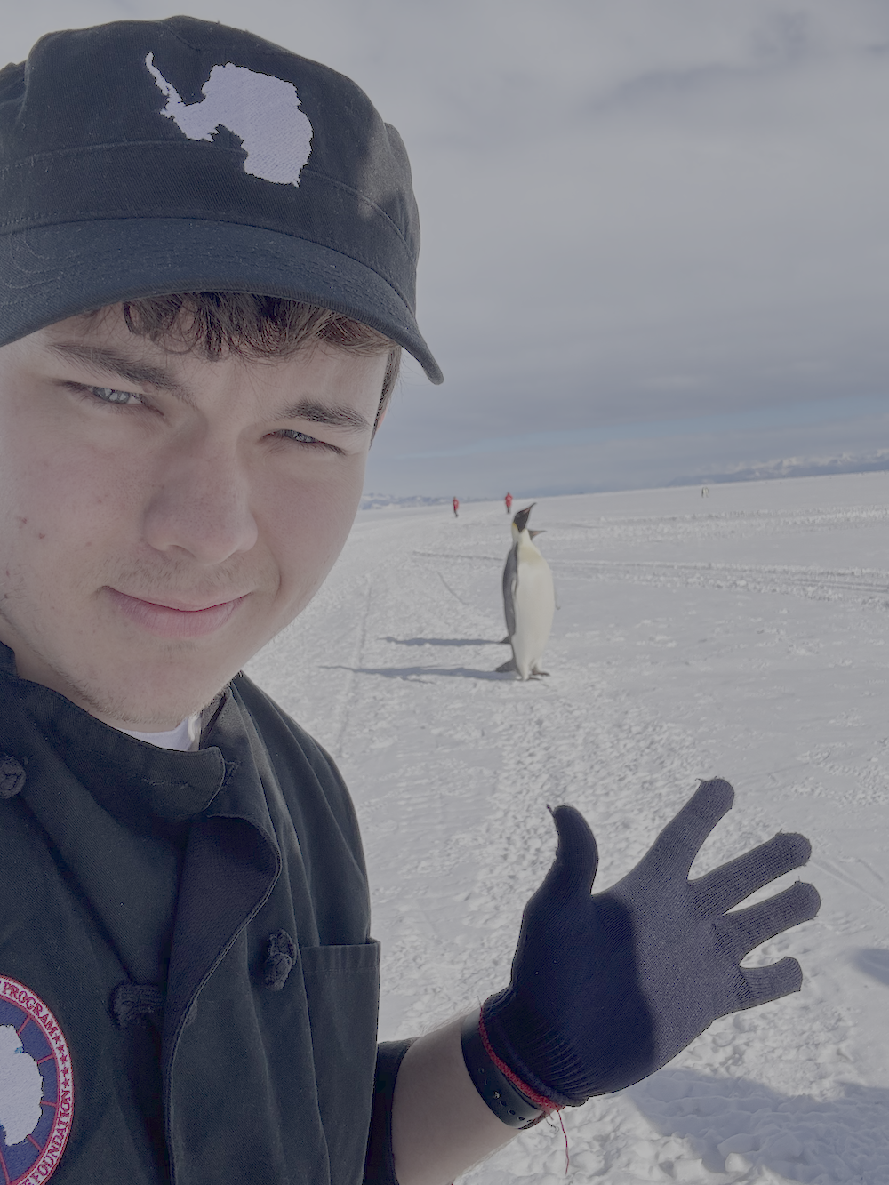 Selfie with Emperor penguin