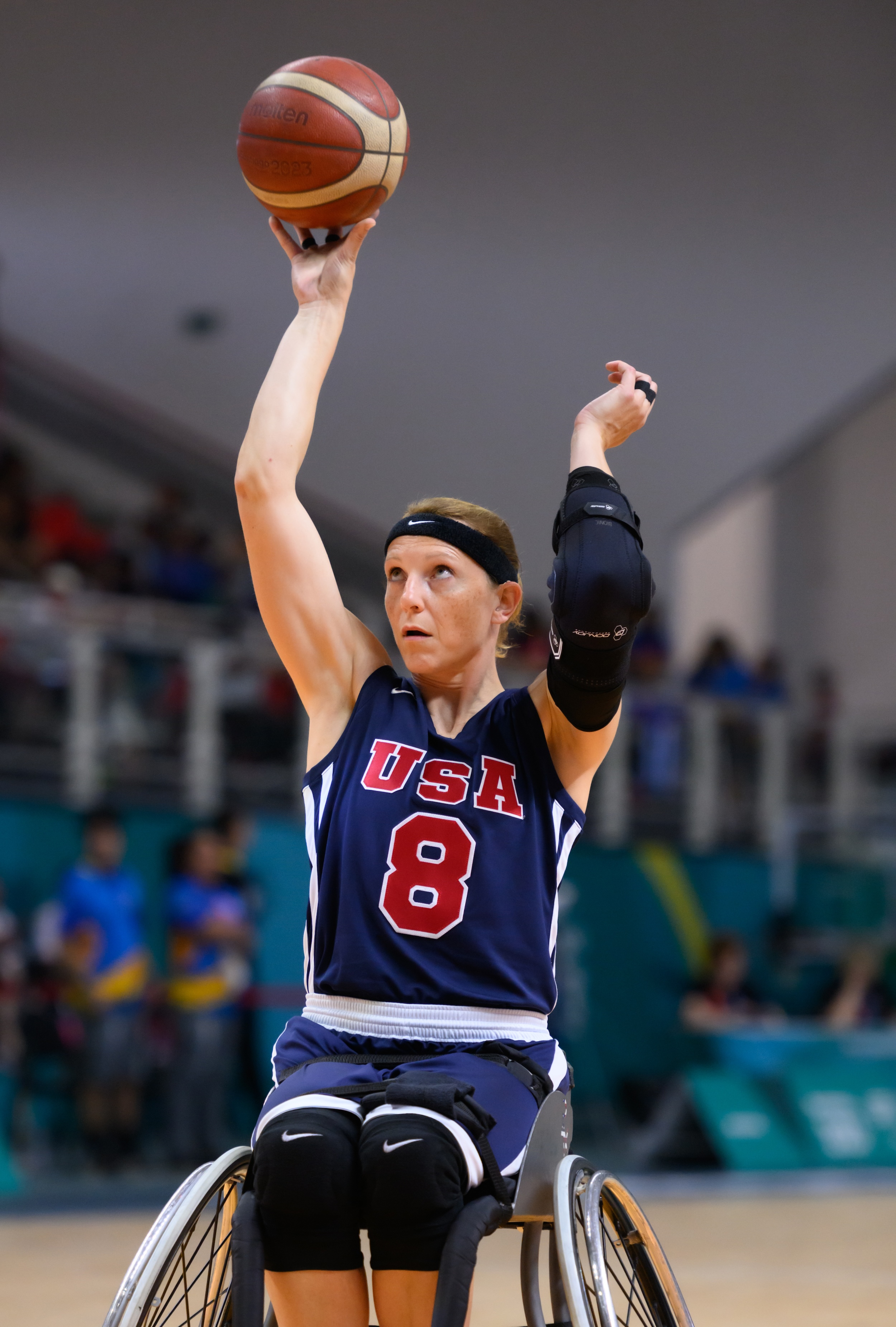 Natalie Schneider shoots the ball