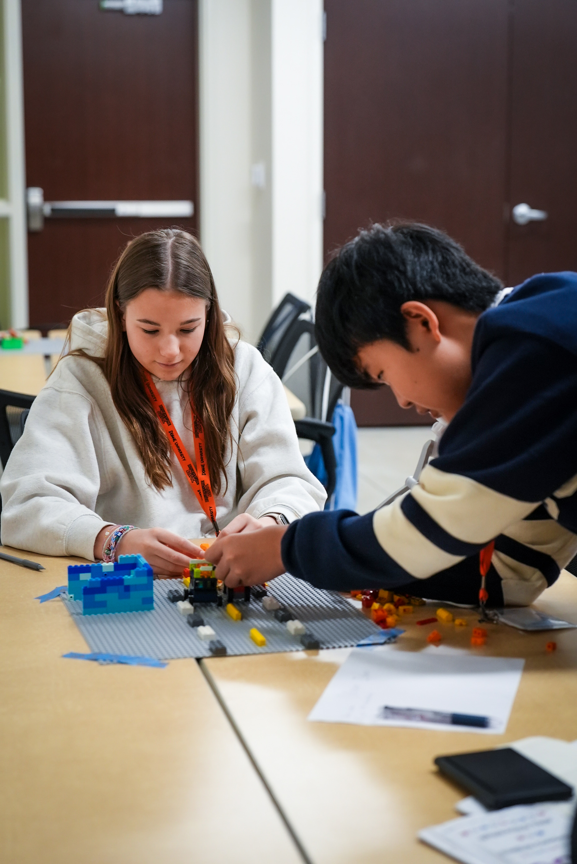 Students participating in Adventure Zone on the Doane Crete campus