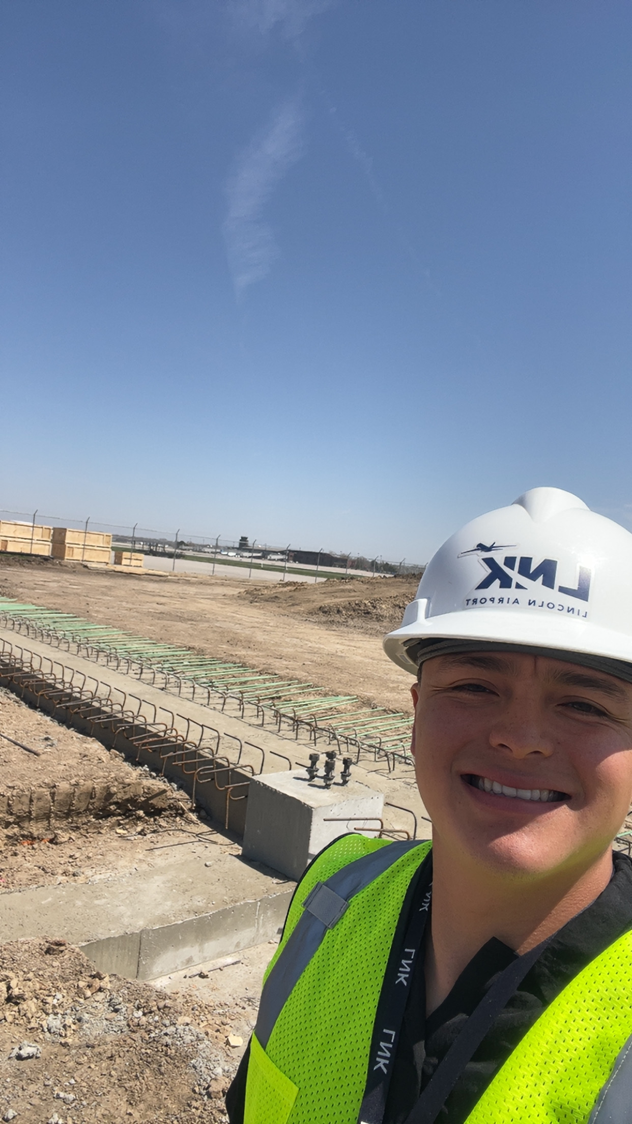 Cristian Yanez, an engineering student, was an intern at the Lincoln Airport