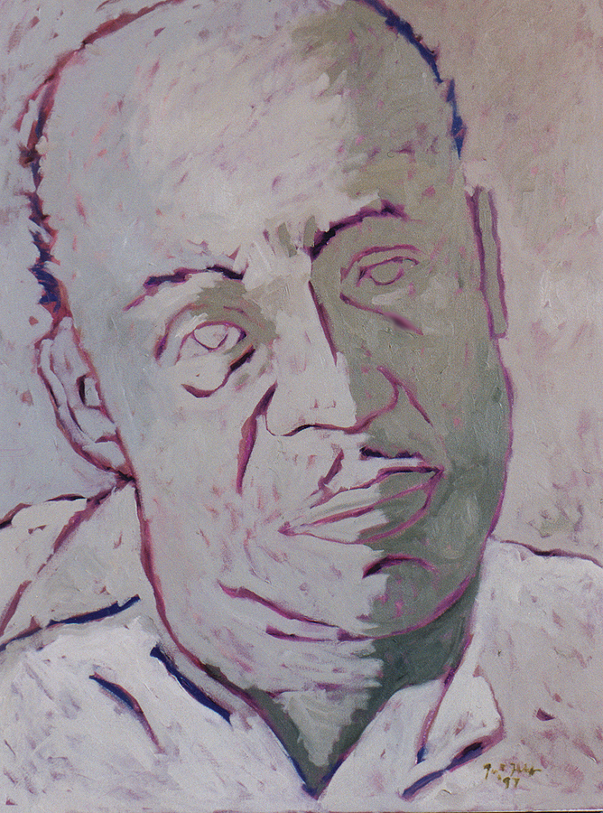 Gilbert Fletcher's oil painting of Ralph Ellison, author of "Invisible Man." 