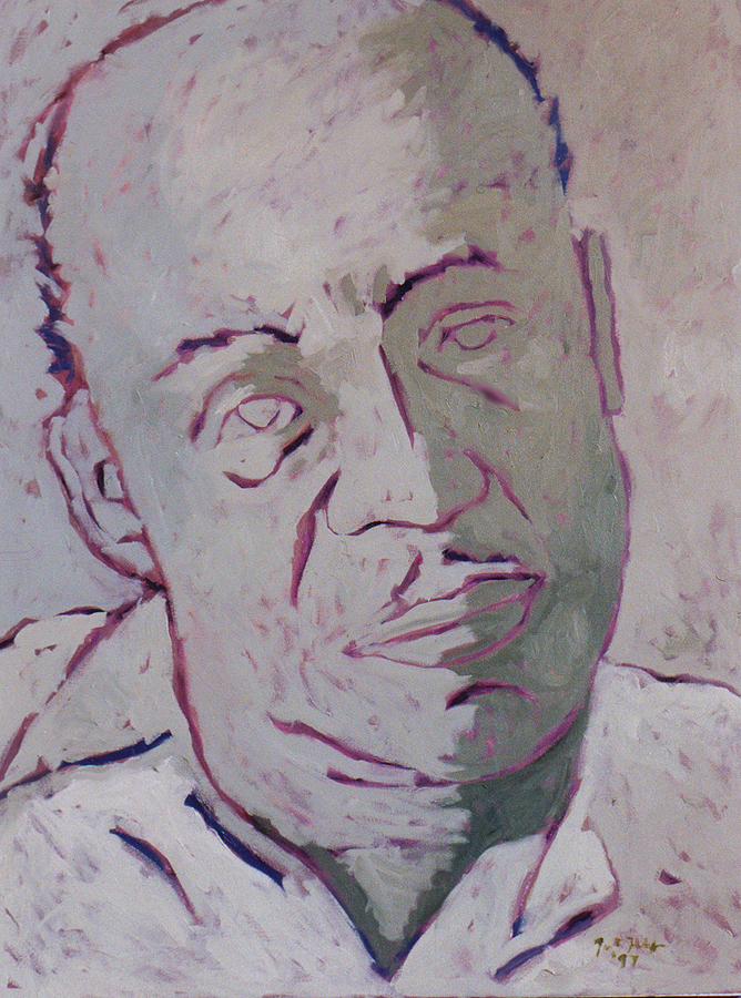 Gilbert Fletcher's oil painting of Ralph Ellison, author of "Invisible Man."