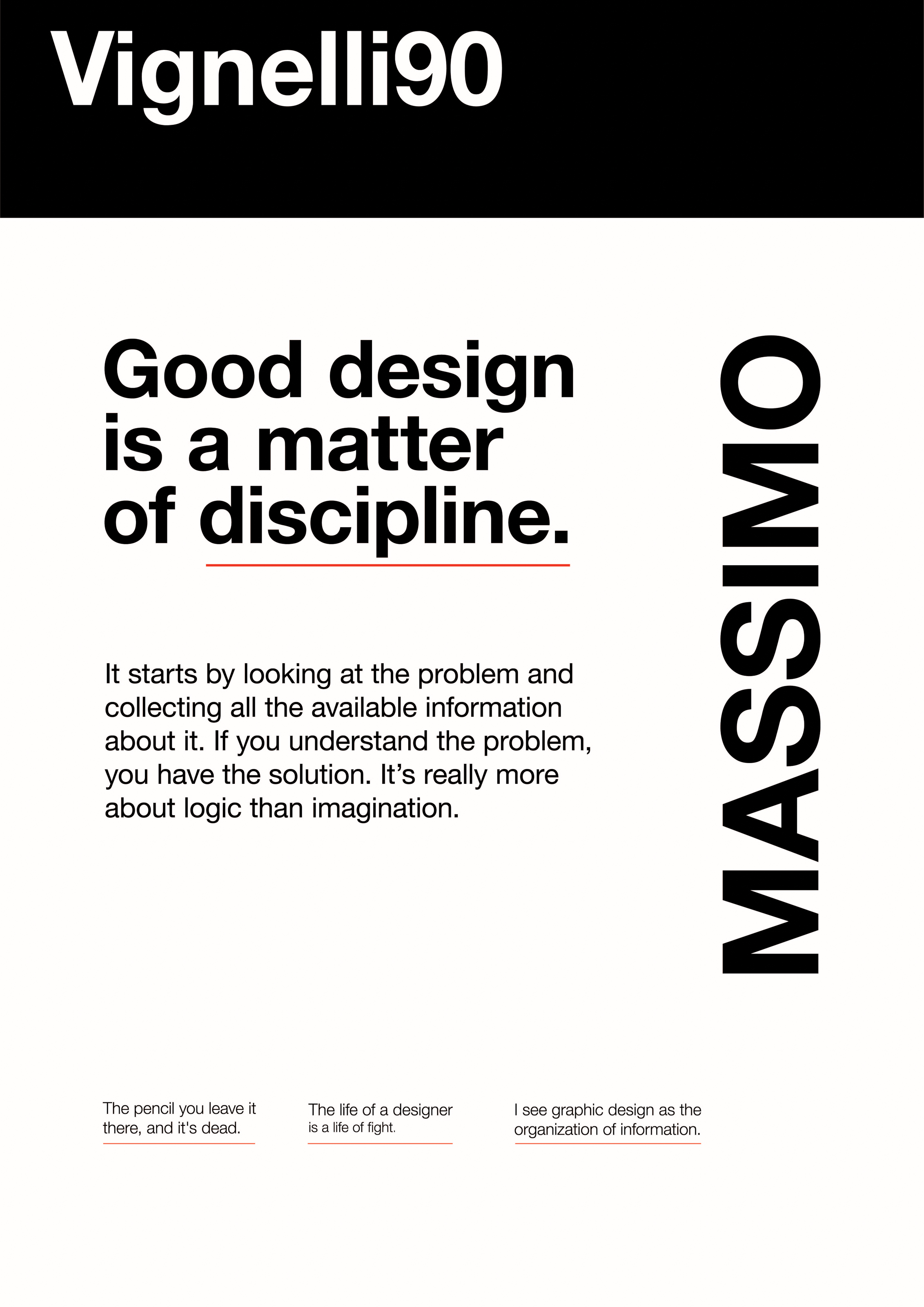 Poster designed by Jameson Officer-Thurston, in the style of Massimo Vignelli's Unigrid design system.