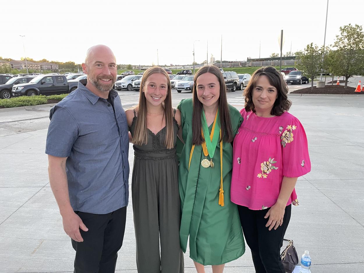 Rachel Walters (middle left) graduated in December 2022 with her bachelor's degree and plans to attend physical therapy school and ultimately earn her doctorate.