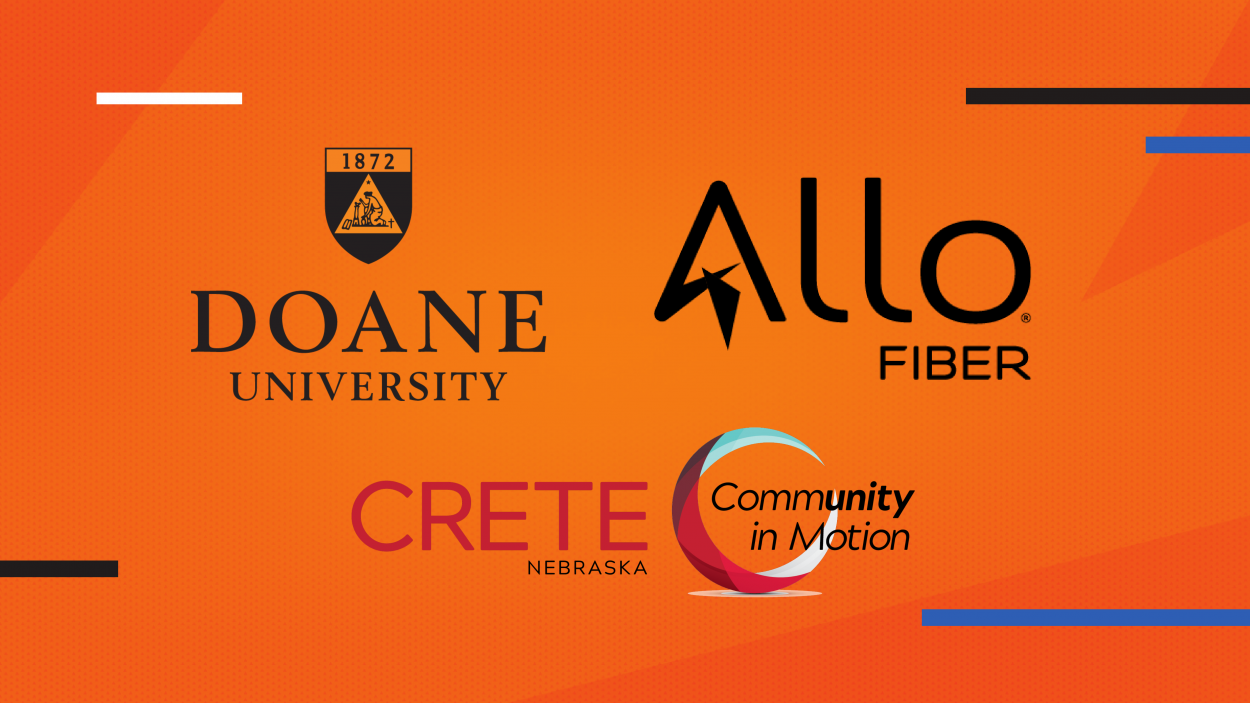 Doane University, Allo Fiber and Crete logos