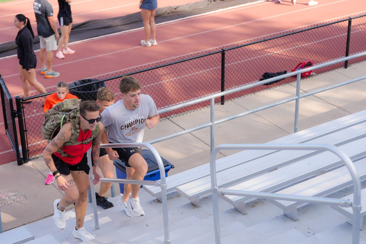 Nebraska National Guard joins students in participating 110 flights of stairs