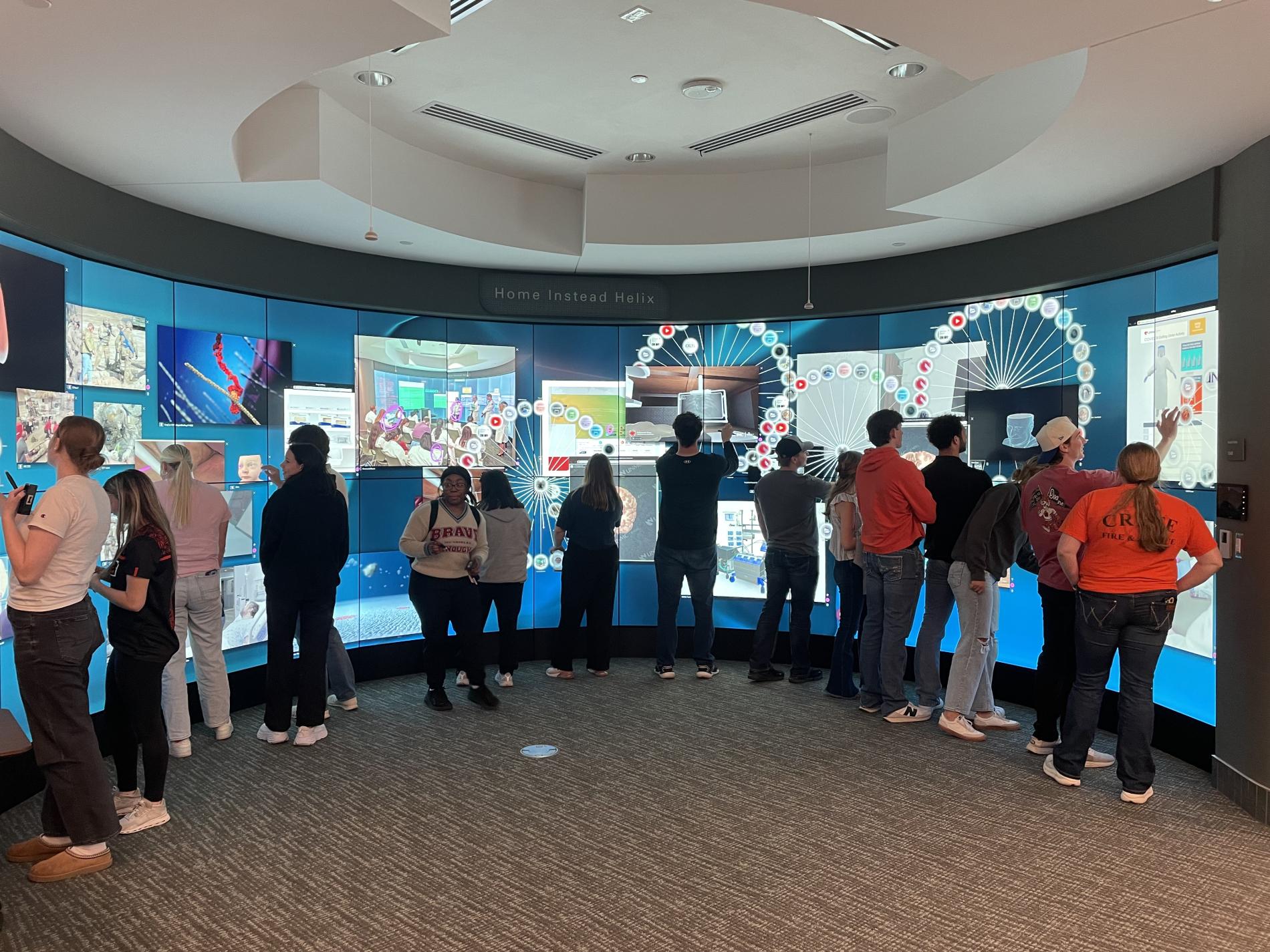 Doane students visiting UNMC