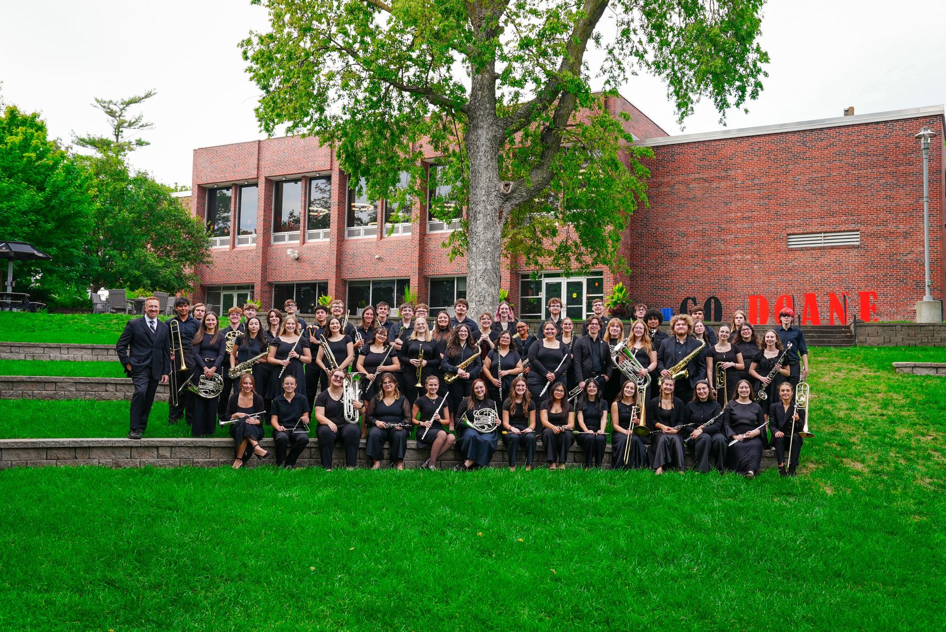 Doane concert band group photo