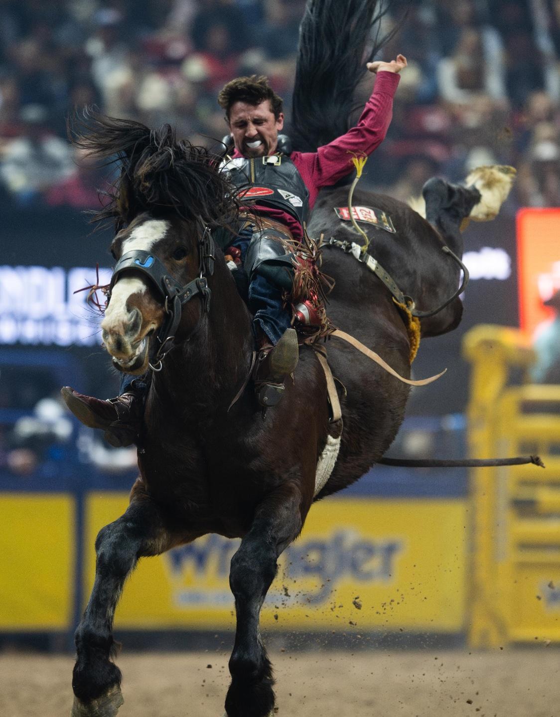 Garrett Shadbolt riding a horse