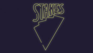 Las Vegas Stakes logo featuring the word Stakes and an outline of the city of Las Vegas, NV