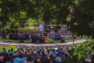 The morning commencement ceremony at Cassel Theatre on Saturday, May 13, 2023