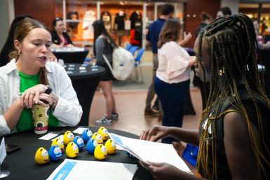 Employer connections allowed students to meet with potential employers during homecoming week 2025 at Doane University