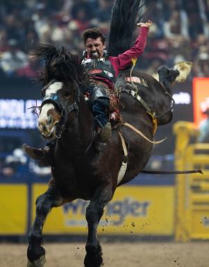 Garrett Shadbolt riding a horse